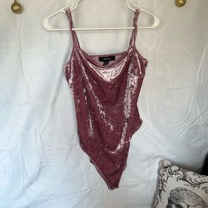 Velvet body suit
